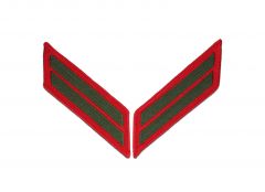 8 Year Green on Red Marine Corps Service Stripes Female