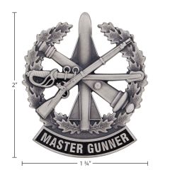 US Army Master Gunner Identification Badge Silver Oxide Finish