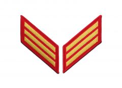 12 Year Gold on Red Marine Corps Service Stripes Female