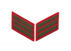 12 Year Green on Red Marine Corps Service Stripes Female