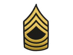 ARMY CHEVRON  MASTER SERGEANT  GLD/BLU  LARGE