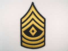 ARMY CHEVRON  1ST SERGEANT  GLD/BLU  LARGE