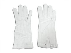 GLOVES WHITE SMALL W/SNAP FASTNER