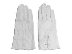 GLOVES WHITE MILITARY POLICE X-LARGE W/SNAP FASTNER