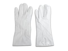 GLOVES WHITE NYLON STRETCH W/SNAP