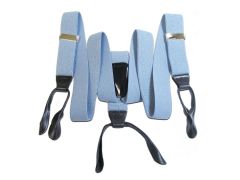 SUSPENDERS ARMY W/BUTTON INFANTRY LIGHT BLUE