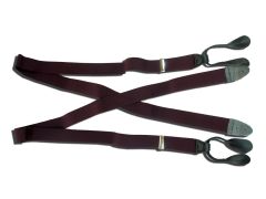 SUSPENDERS ARMY W BUTTON MEDICAL MAROON