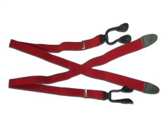 SUSPENDERS ARMY W/BUTTON RED