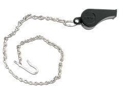 WHISTLE BLACK PLASTIC USA W/CHAIN