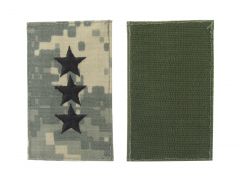  ARMY OFFICER RANK  LIEUTENANT GENERAL POINT TO CENTER 1    ACU/VELCRO 