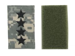 ARMY OFFICER RANK  GENERAL POINT TO CENTER  ACU/VELCRO