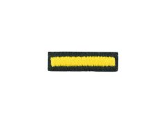 ARMY SERVICE STRIPES  O'SEAS BAR GOLD/GREEN SMALL