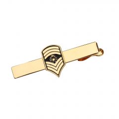 ARMY TIE CLASP, COMMAND SERGEANT MAJOR GOLD PLATED 