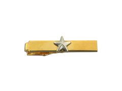 ARMY TIE CLASP, BRIGADIER GENERAL GOLD PLATED 