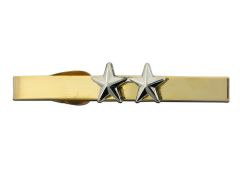 ARMY TIE CLASP, MAJOR GENERAL GOLD PLATED 