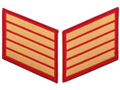 20 Year Gold on Red Marine Corps Service Stripes Male