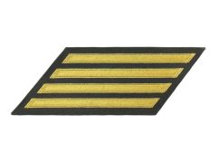 NAVY HASHMARK, HASHMARK ENLISTED #4 EMBROIDERED GOLD/BLACK