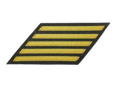 NAVY HASHMARK, HASHMARK ENLISTED #5 EMBROIDERED GOLD/BLACK