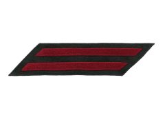 NAVY HASHMARK, HASHMARK ENLISTED #2 EMBROIDERED RED/BLACK