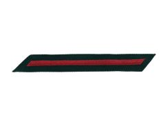 NAVY HASHMARK, HASHMARK FEMALE #1 EMBROIDERED RED/BLACK