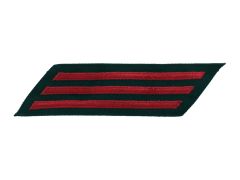 NAVY HASHMARK, HASHMARK FEMALE #3 EMBROIDERED RED/BLACK