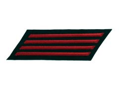 NAVY HASHMARK, HASHMARK FEMALE #4 EMBROIDERED RED/BLACK