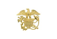 NAVY CAP DEVICE, PUBLIC HEALTH UNMOUNTED GOLD PLATED 