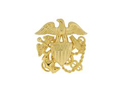 NAVY CAP DEVICE, PUBLIC HEALTH GARRISON GOLD PLATED 