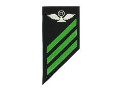 NAVY RATING BADGE, AIR TRAFFIC CONTROLLER E3, SERGE