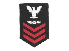 NAVY RATING BADGE, AVIATION ELECTRICIAN'S MATE E6, SERGE, FEMALE