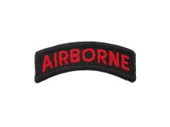 ARMY TAB, AIRBORNE , RED/BLACK