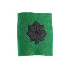 ARMY TAB, LEADERSHIP  LIEUTENANT COLONEL EMBROIDERED, BLACK/GREEN