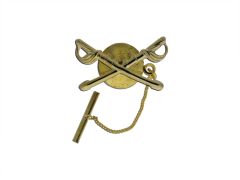 ARMY TIE TAC, CAVALRY GOLD PLATED 