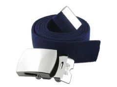 Air Force Belt Blue Elastic With Rhodium Buckle & Tip